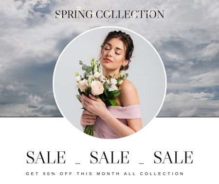 Romantic Spring Fashion Collection Announcement Facebook Design Template