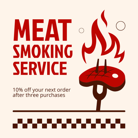 Meat Smoking Services for Gourmets Instagram Design Template