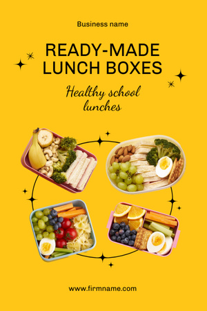 School Food Ad Flyer 4x6in tervezősablon