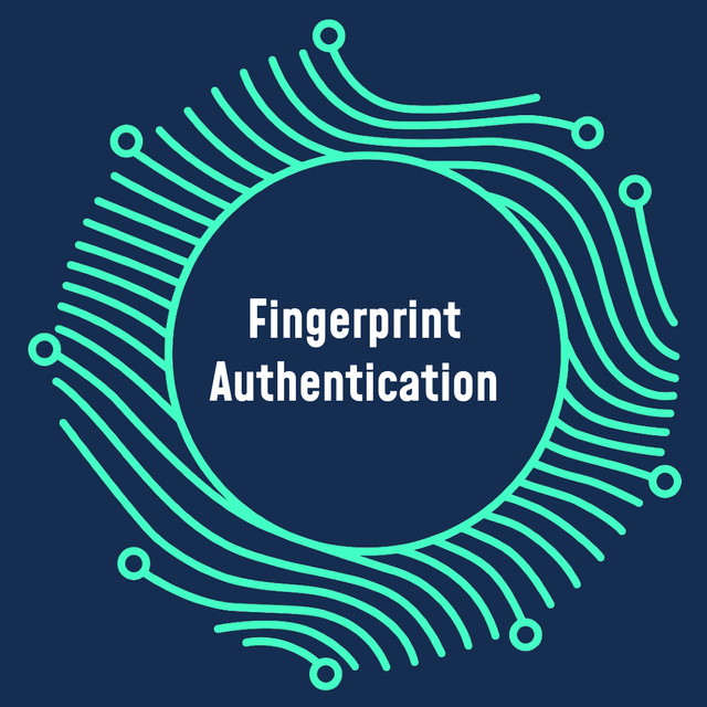 Digital fingerprint icon Animated Postデザインテンプレート