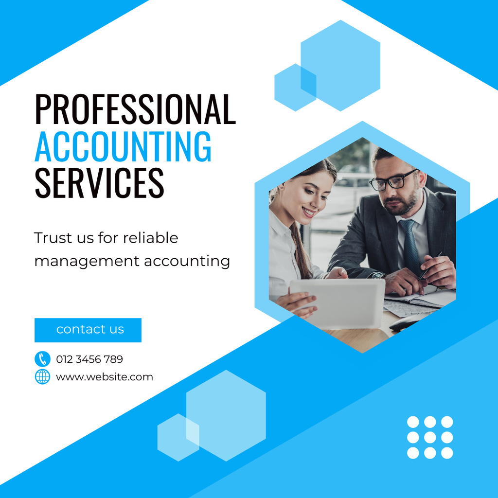 Professional Accounting Services Instagram – шаблон для дизайну