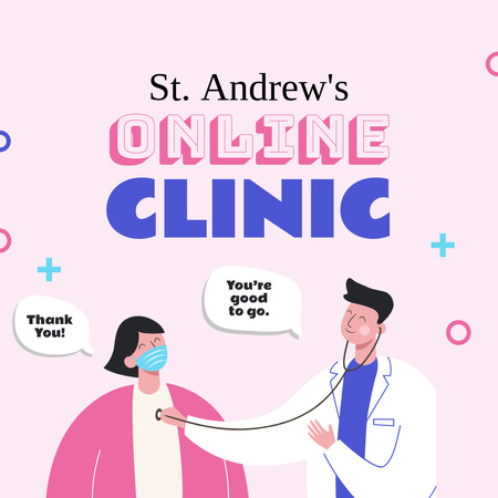 Modèle de visuel promotion clinique en ligne - Instagram