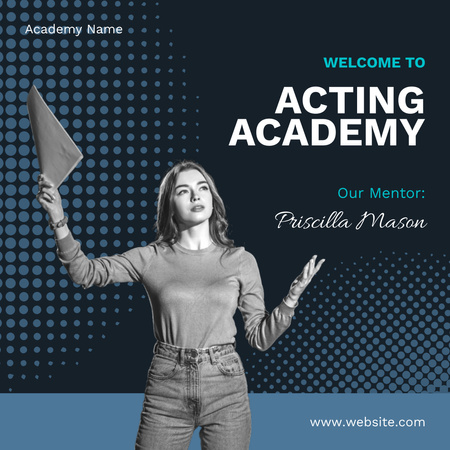 Plantilla de diseño de Servicios de mentores en Acting Academy Instagram 