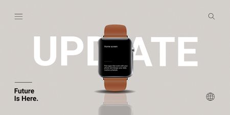 Ontwerpsjabloon van Twitter van Smart Watches Updates Ad