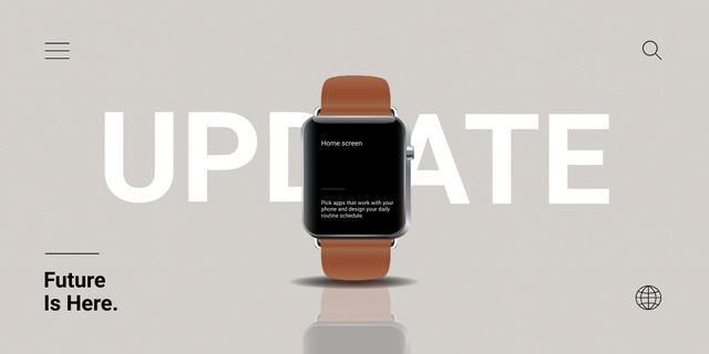 Smart Watches Updates Ad Twitter Šablona návrhu