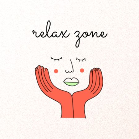 Spa Salon Ad with Relaxed Woman Logo – шаблон для дизайну