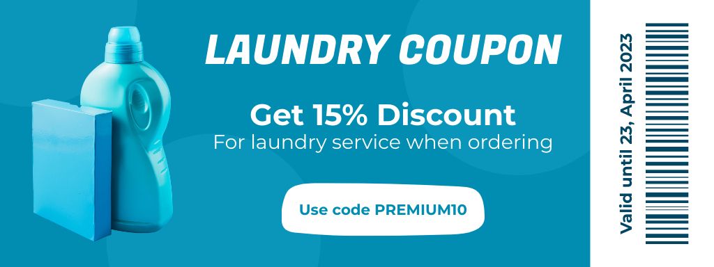 Offer Discounts on Laundry Service Coupon Tasarım Şablonu