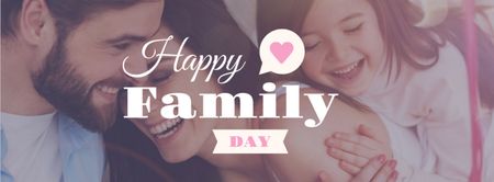 Designvorlage Glücklicher Familientag Gruß für Facebook cover