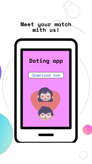 Plantilla de diseño de Meet Your Match with Our Dating Application Instagram Video Story 