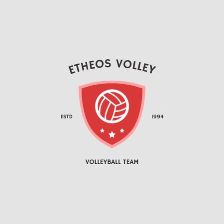 Volleyball Sport Club Emblem Logo Modelo de Design