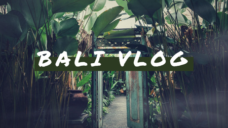 Blog Promotion about Bali Youtube Thumbnail Modelo de Design
