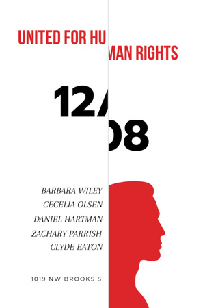 Human rights event announcement Flyer 4x6in Modelo de Design