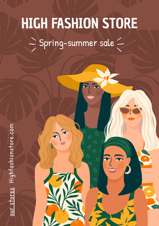 Summer Sale Announcement Poster Design Template