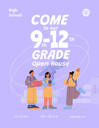 Offer of School Enrollment Poster 8.5x11in Design Template