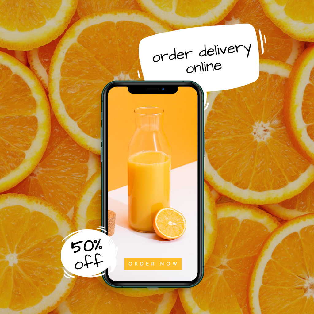 Juice Delivery Services Instagram – шаблон для дизайна