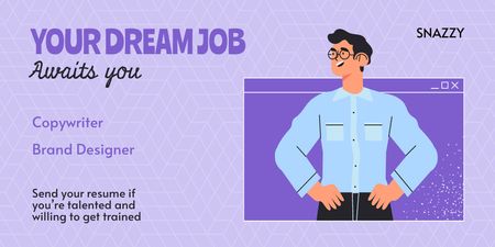 Plantilla de diseño de Get Your Dream Job Twitter 