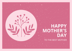 Mother's Day Greeting with Tender Flower Illustration