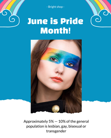 Pride Month Announcement Poster 16x20in Design Template