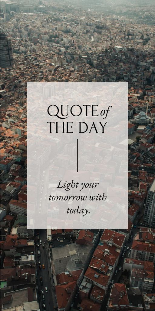 Template di design Business Quote with City Skyscrapers Graphic