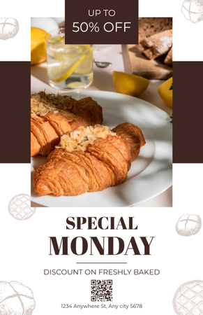Special Monday Offer in Bakery Recipe Card Modelo de Design