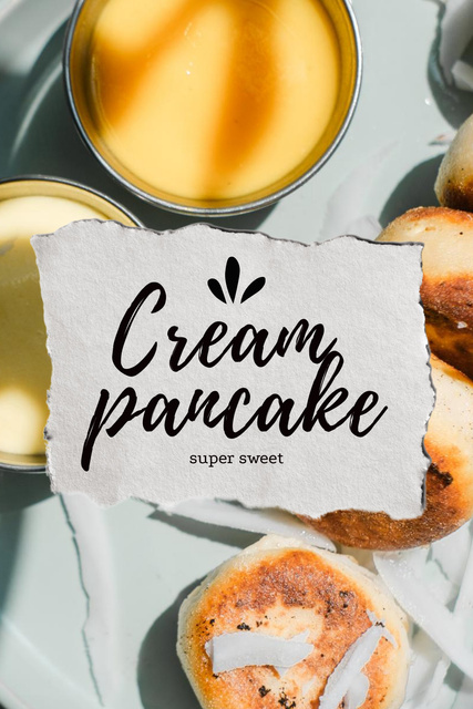 Sweet Creamy Pancakes Pinterest Design Template