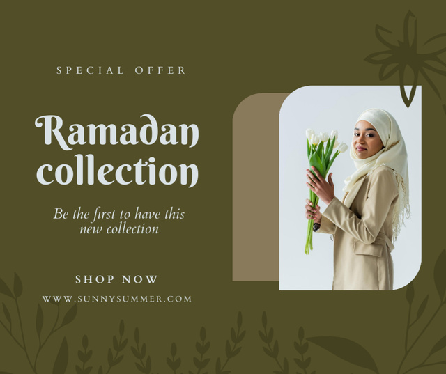 Plantilla de diseño de Female Clothing Collection Promo on Ramadan Facebook 