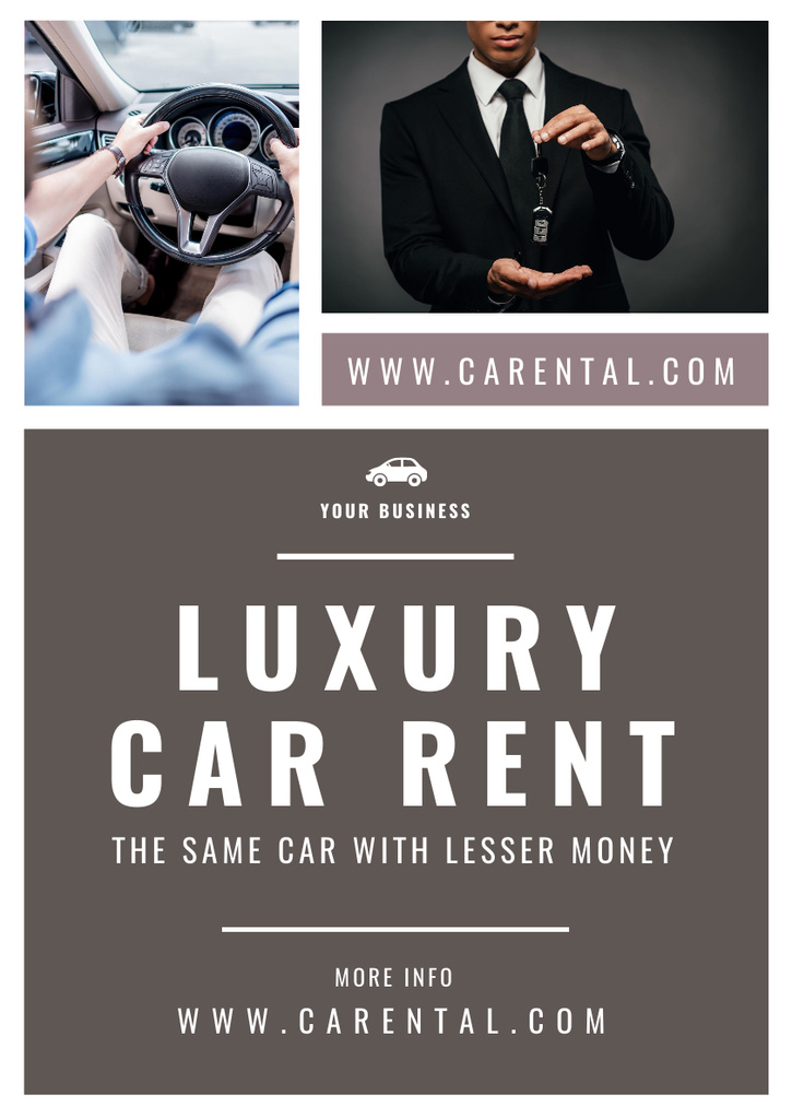 Memorable Journey with Our Exceptional Car Hiring Service Poster A3デザインテンプレート