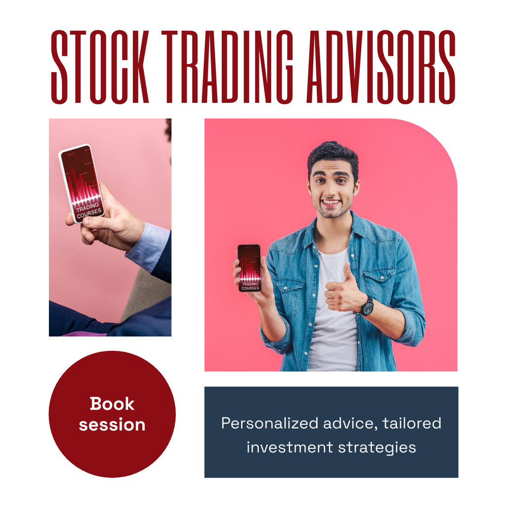 Session with Personal Experienced Stock Trading Advisor LinkedIn post Design Template