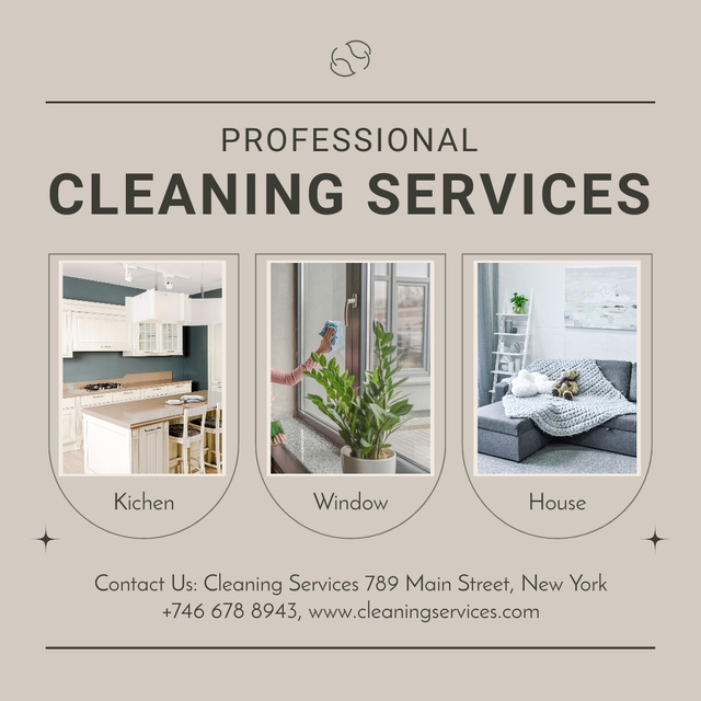 Plantilla de diseño de Cleaning Services for Homes Instagram AD 