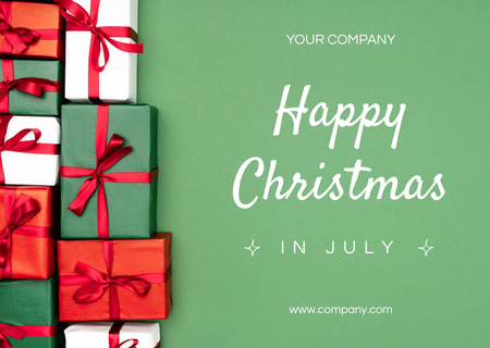 Merry Christmas in July Greeting Card Card Design Template