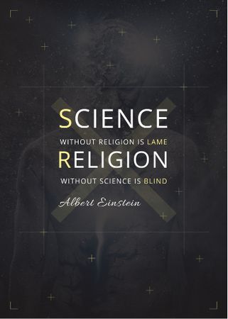 Religion Quote with Human Image Invitation Design Template
