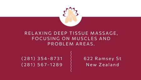 Platilla de diseño Massage Service Offer Business Card US