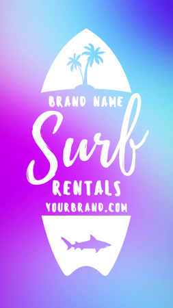Designvorlage Surf Rentals Offer für Instagram Video Story