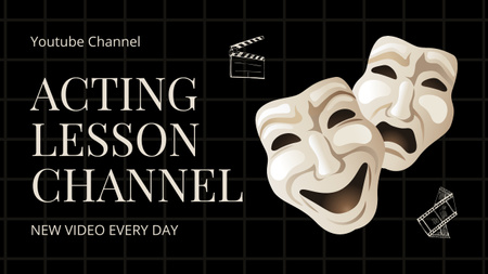 Platilla de diseño Channel with Acting Lessons Youtube