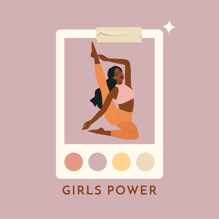 Ontwerpsjabloon van Instagram van Girl Power Inspiration