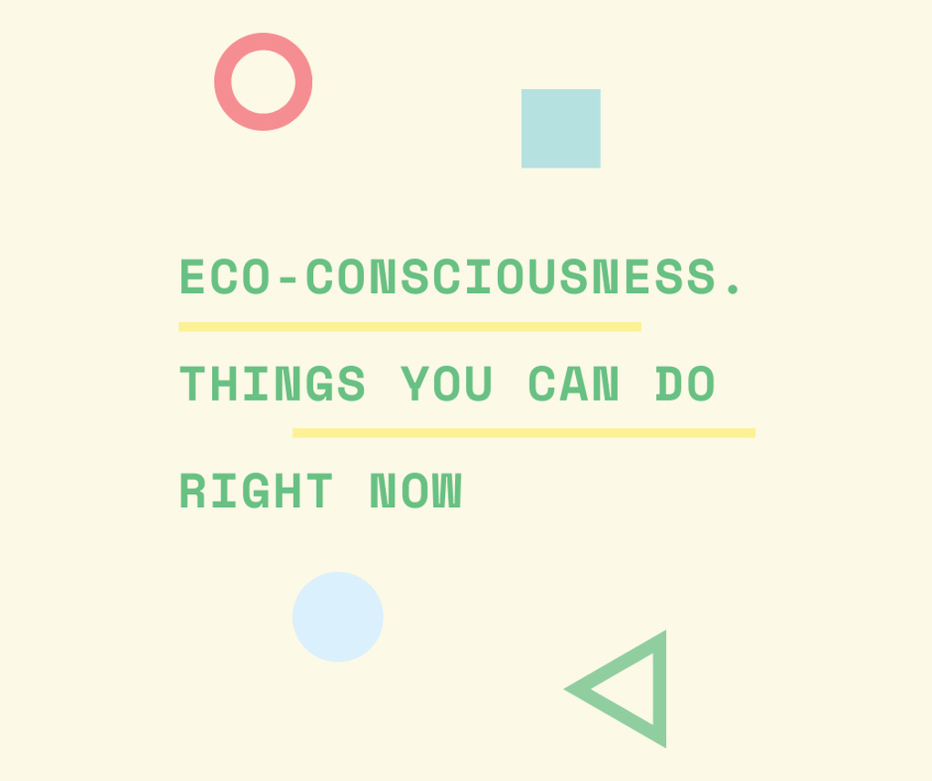 Modèle de visuel Eco-consciousness concept with simple icons - Facebook