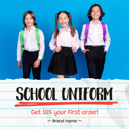Back to School Sale Announcement Instagram AD Design Template