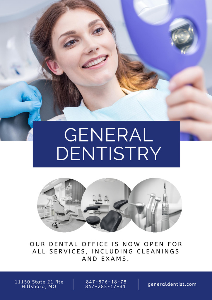 Professional Dentistry Help Poster Tasarım Şablonu