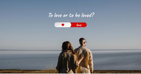 Ontwerpsjabloon van Facebook AD van Loving Couple by the Sea