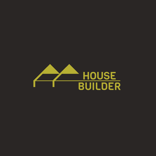 Template di design House Builder Ad Logo 1080x1080px