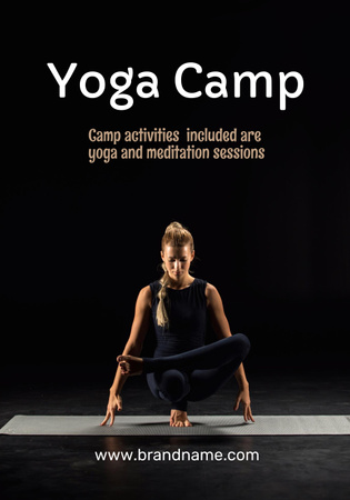 Designvorlage Yoga Camp Invitation für Poster 28x40in