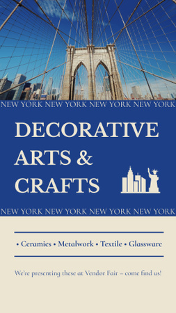 Decorative Arts And Crafts Fair Announcement TikTok Video Modelo de Design