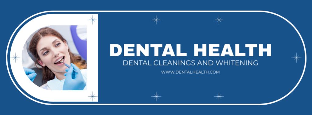 Szablon projektu Offer of Dental Cleanings and Whitening Facebook cover