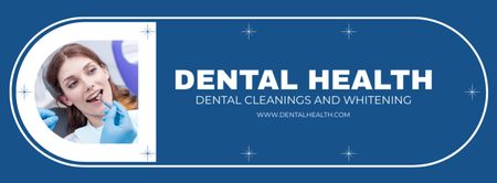 Offer of Dental Cleanings and Whitening Facebook cover – шаблон для дизайну