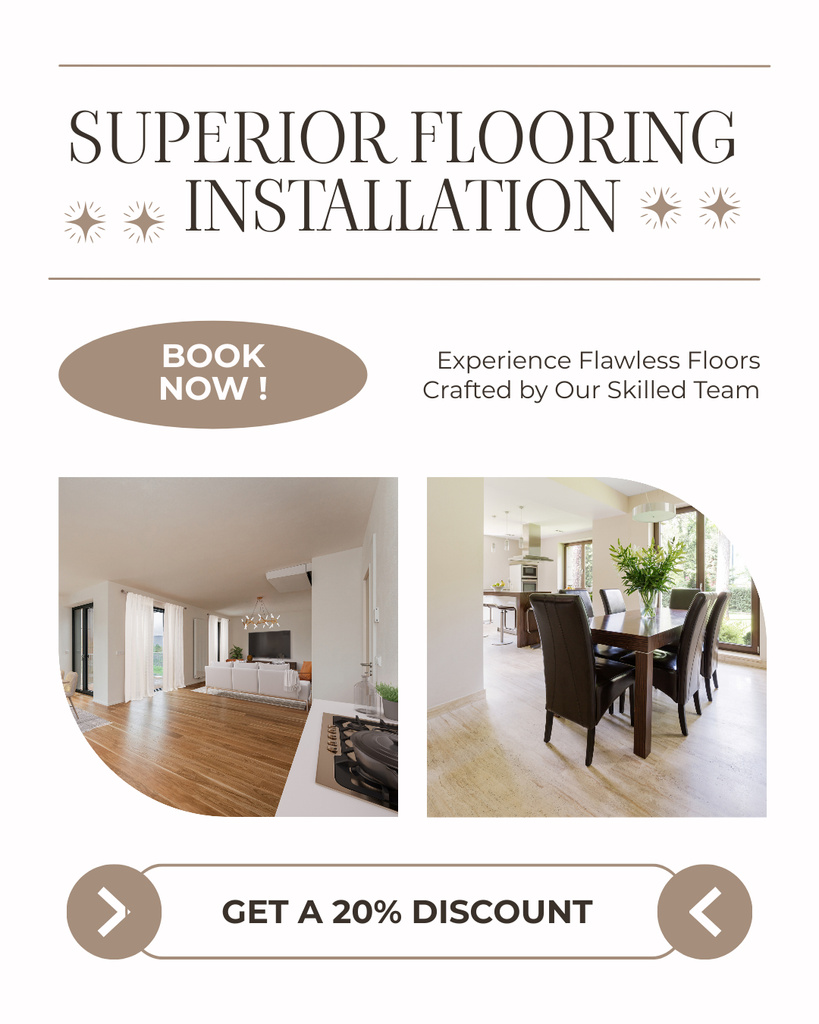 Incredible Flooring Installation At Discounted Rates Instagram Post Vertical Design Template