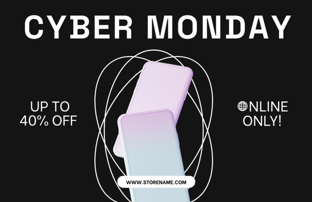 Ontwerpsjabloon van Flyer 5.5x8.5in Horizontal van Reliable Gadgets Sale Offer on Cyber Monday