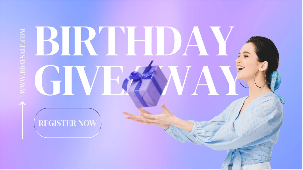 Special Birthday Giveaway FB event cover Design Template