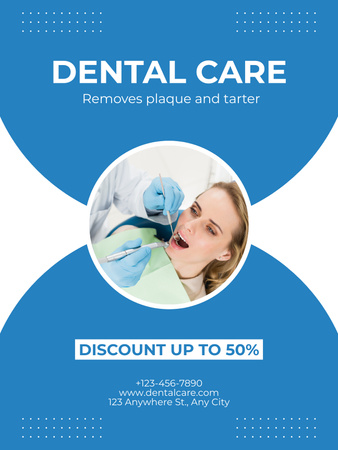 Patient on Dental Procedure Poster US Design Template