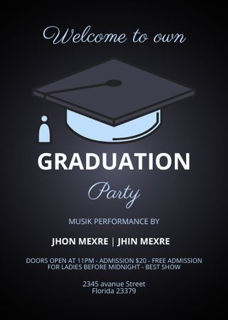 Modèle de visuel Graduation Party Announcement - Invitation