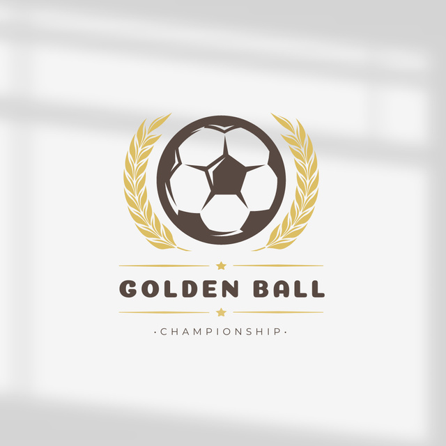 Soccer Game Championship Announcement Logo 1080x1080pxデザインテンプレート
